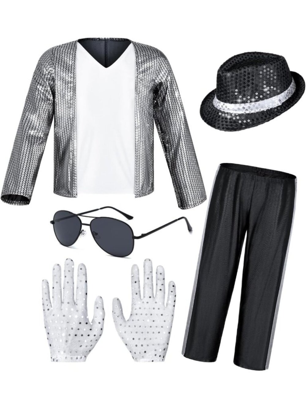 80s 90s Dance Star Costume for Kids - Pop Stage Cosplay, Halloween, Role Play
